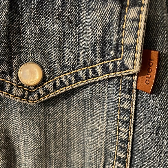 Gucci Snap front denim shirt - Picture 3 of 5